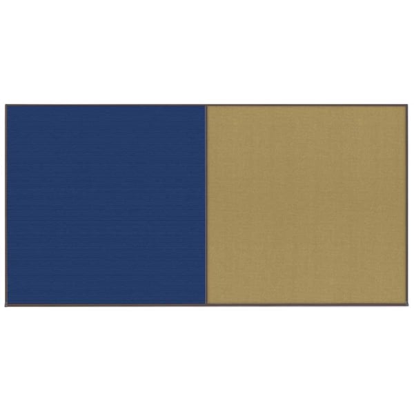 Enclosed Corkboard, 1 Door, 72"x36", 4" Fra, UV3411-BLACK-RUBBER